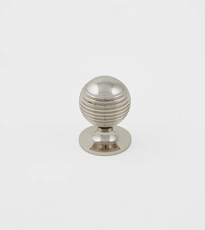 Nickel ribbed knob