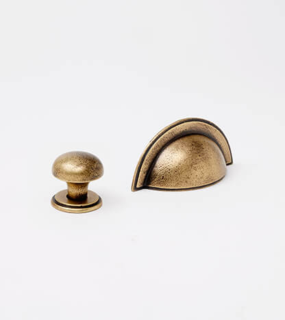 Antique brass knob
